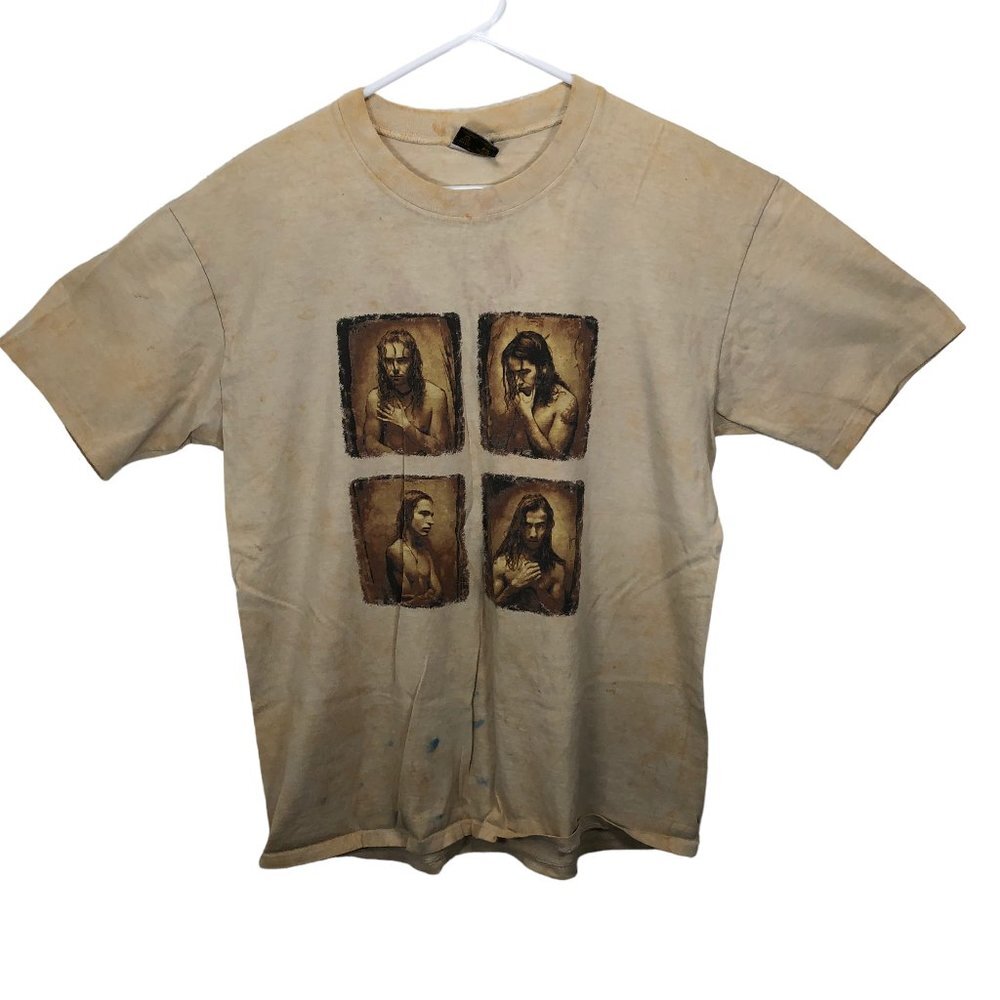 Vintage 90s Mana Brown T-Shirt Cuando Los Angeles Lloran Spanish Rock En Espanol
